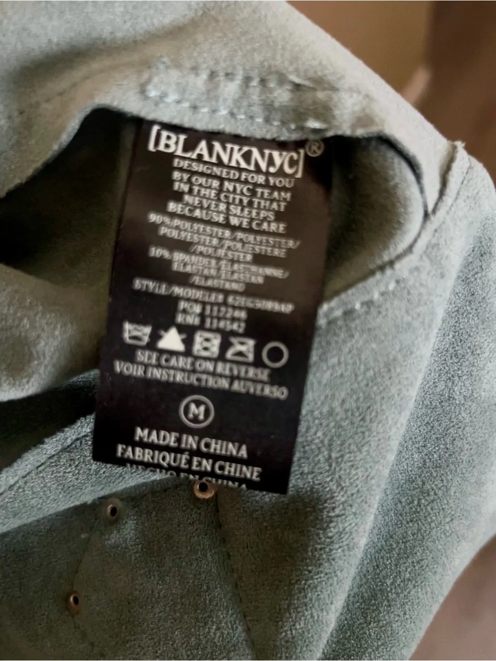 Blank NYC Mint Green Suede Moto Jacket - Picture 7 of 7